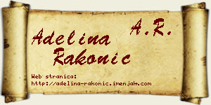 Adelina Rakonić vizit kartica
